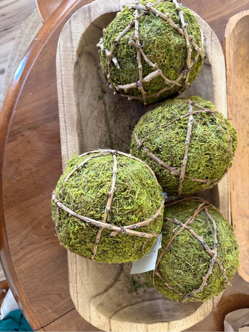Decorative Moss Orb Set - Green Home Accents 15cm